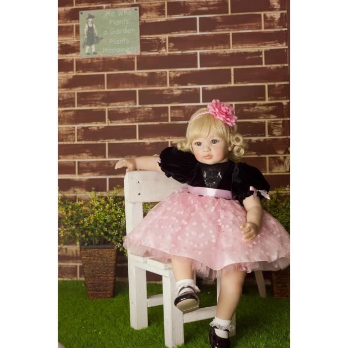 60cm haut de gamme vinyle silicone reborn bébé poupée jouet nouveau-né princesse poupée anniversaire vacances cadeau coucher playmat