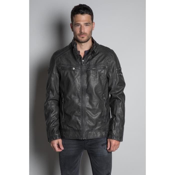 DEELUXE Blouson motard en faux cuir SPANGLE Black