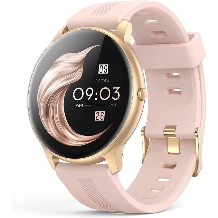 AGPTEK Montre Connectée Femme, Smartwatch Bluetooth 5.0 Tracker d'Activité avec Fréquence Cardiaque Podomètre Sommeil Contrôle de la