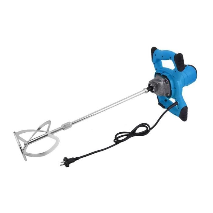 Mélangeur Industrielle malaxeur 1600w Réglage de la vitesse à 6 niveaux Plâtre Mortier Revêtement Mélangeur Mastic Poudre Mélangeuse