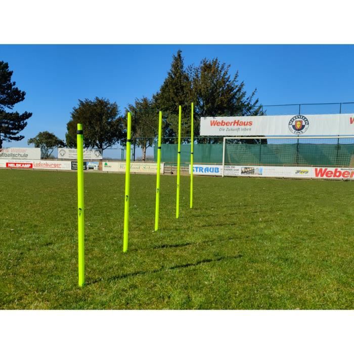 Lot de 5 piquets de slalom télescopiques - Entraînement de la coordination
