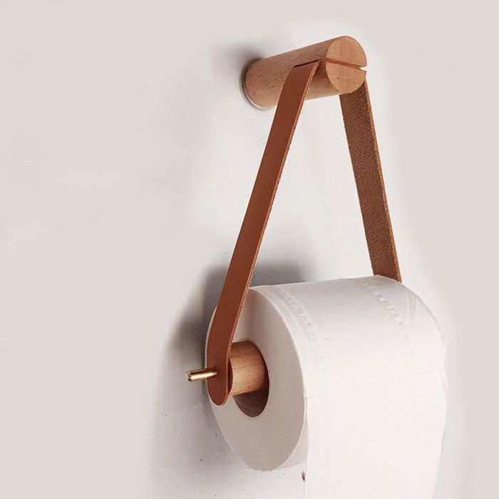 Porte-Serviettes En Papier En Bois De Bambou - Support Pour Essuie-tout Avec Aide à La Déchirure
