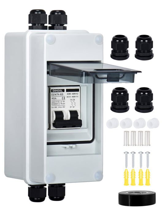 Interruttore Automatico Con Fusibile Ripristinabile 40A, 12-48V DC, Per Motore Pesca, Camper, Barca, Impermeabile, Con Braccio Manuale - 2