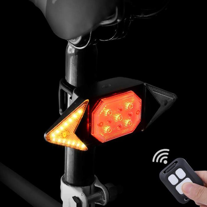 SHINING HOUSE Feu arrière de vélo avec clignotant - Télécommande sans