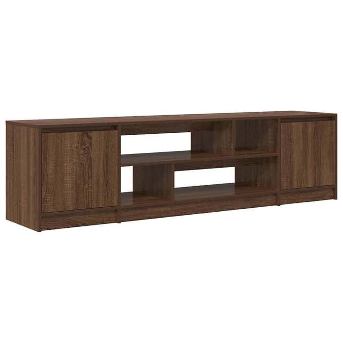 Mobile TV VidaXL – Rovere Marrone, 188,5x41x50 Cm, In Legno Multistrato, Con Ante E Ampio Vano - 3