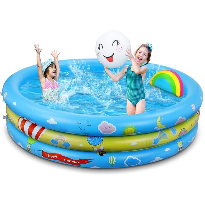 Atyao Tube De Flotteur De Piscine Pour Enfants Anneau De Natation Gonflable Avec Paillettes