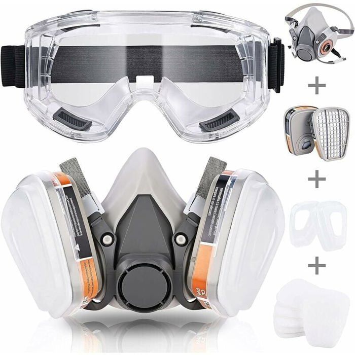Kit De Rechange Filtres De Protection Respiratoire - 50 Cotons Filtrants, Compatibles 3M 6000/7502, Etc. - Pour Peinture, Ponçage, Poussières