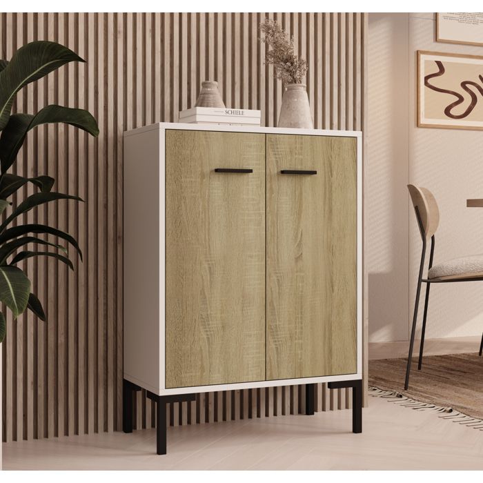 Buffet Bas - DESIGN AMEUBLEMENT - Lander L15 - 2 Portes - Mélamine - 60x84x30 cm Buffet Bas - DESIGN AMEUBLEMENT - Lander L15 - 2 Portes - Mélamine - 60x84x30 cm