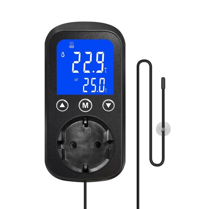 KETOTEK KT2100 Régulateur de température PID Prise numérique Variateur Thermostatique Prise 2A 460W Thermostat Variateur Reptile