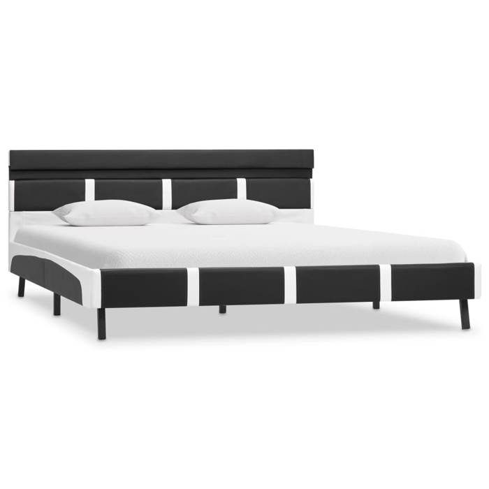 SALE 2026Cadre de lit Adulte et jeunes - Structure pour lit 2 personnes - avec LED - 210x145x68cm - gris similicuir
