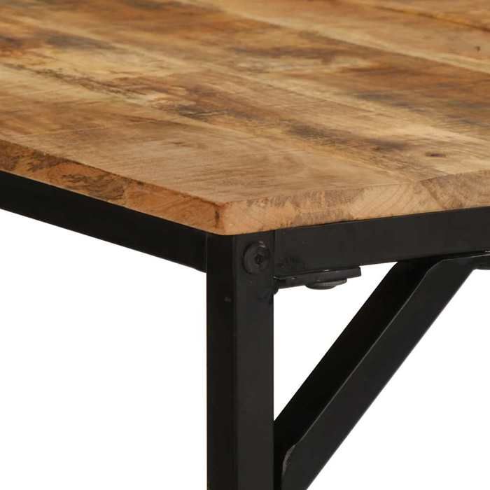 Table cuisine CLOUD Brun Table à manger - Design Élégant - 180x90x75 cm - bois de manguier massif brut tt505