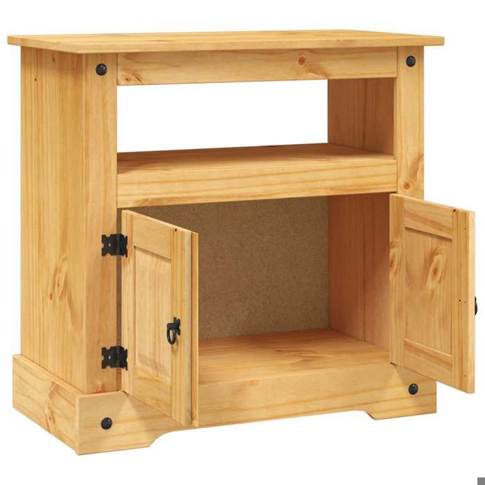 NEUF Armoire TV - Brun - Meuble TV - TABLE TV - Gamme Corona pin mexicain 80x43x78 cm - TT2735