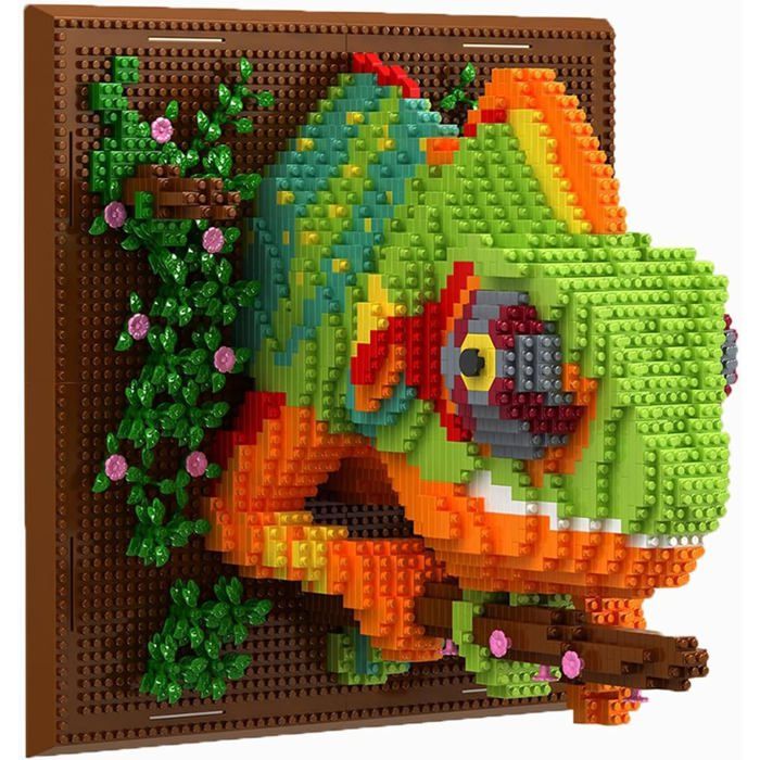Ensemble de Mini-Blocs de Construction 3D en Forme de Caméléon ...