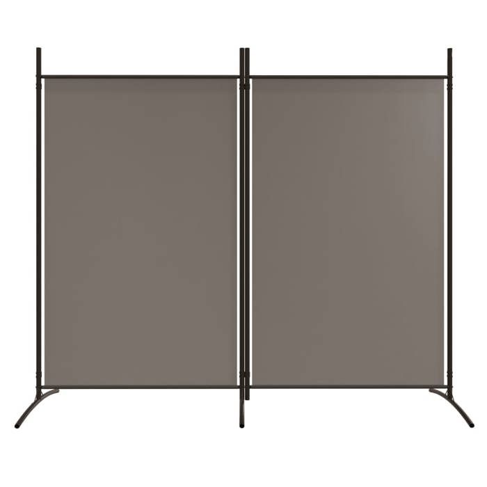 [64871]MEUBLE*TOP - Paravent Interieur/ Cloison de séparation - 2 panneaux Anthracite 175x180 cm TissuPoids:2.45 Kg