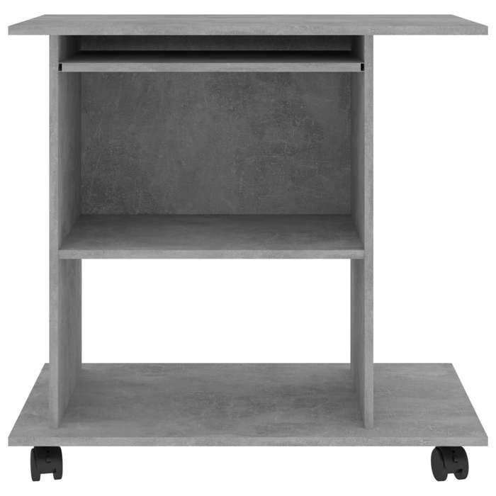 Bureau secrétaire contemporain résistance stabilité （1 pcs） Meuble de Bureau dordinateur Gris béton 80x50x75 cm Bois dingénierie