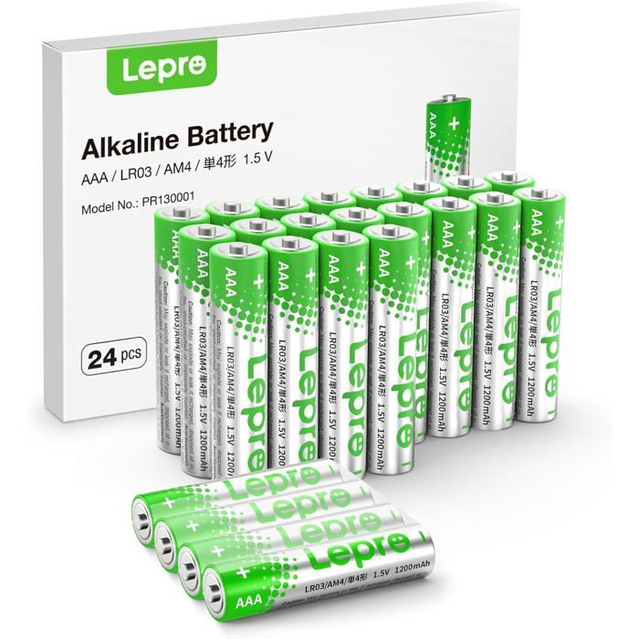 Piles Alcalines AAA 24pc 1 5V LR03 Piles AAA 1200mAh Batteries AAA pour Le Quotidien Ultra Alcalines Piles Anti-Fuite Anti-Corrosion