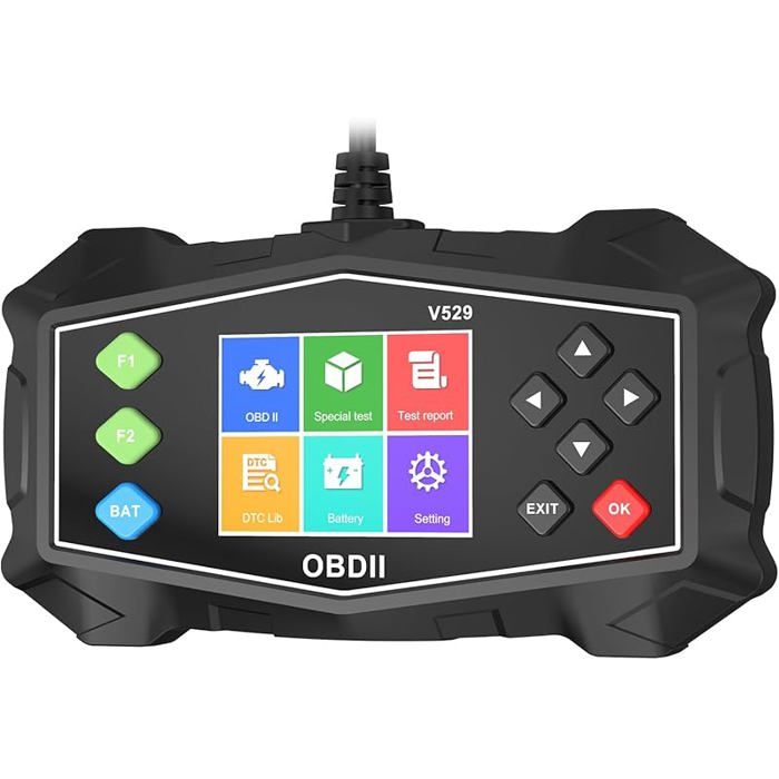 V529 OBD2 Diagnostic Auto Valise Voiture Lecteur de Code D& 39 erreur de Moteur OBDII Diagnostique Français A OUTIL DE DIAGNOSTIC