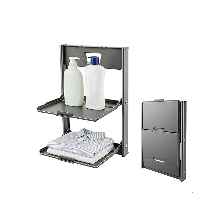 Tablette Rabattable Tablette Murale Rabattable 2 ux Etagere Murale Organisateur Ventouse ...