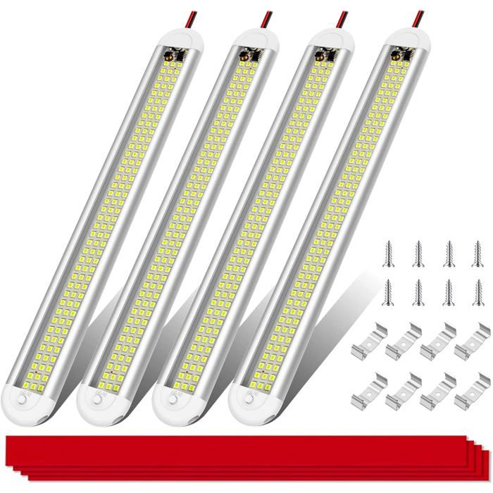 12V Barre De Lumière Intérieure À Led120 Led Barre 12V Voiture Avec Interrupteur On/Off1600Lm Barre De Bande Lampe Pour Va[EA135]