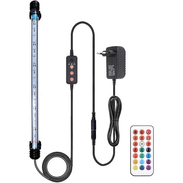 Éclairage D Aquarium Lampe，Fish Tank Lighting avec télécommande et minuterie Auto Turn On/Off Custom Ajuste 13 RGB 37cm