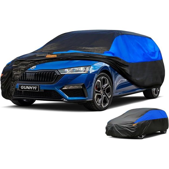 Bâche Voiture Exterieur Respirante et ÉtancheHousse Voiture Protection Anti UV Contre3 Pour Break 450 à 485 cm