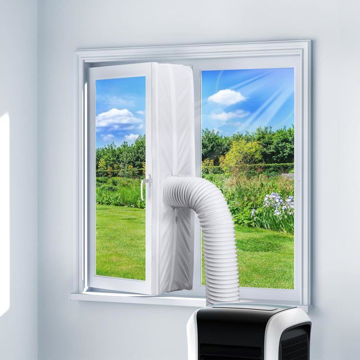 Joint de fenêtre universel 300cm sans perçage - Pour clim mobile sèche-linge à évacuation tuyau déchappement & fenêtre basculante