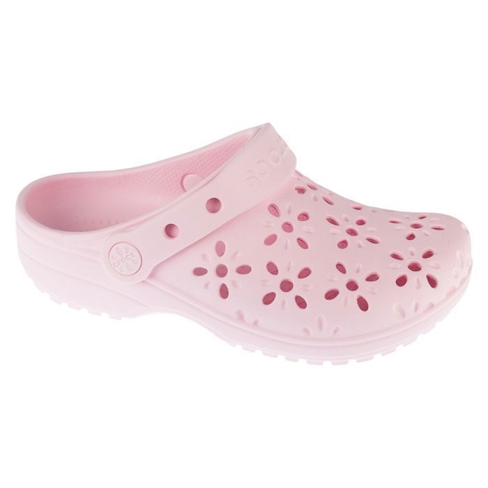 Tongs pour filles - Rose - Crocs Classic Floral Cut Out Clog Kids