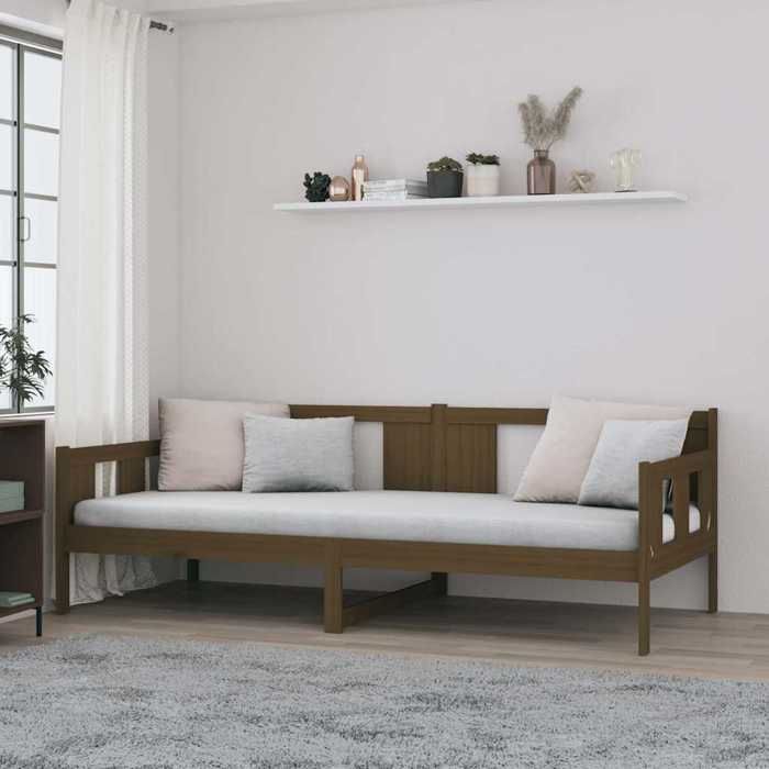 Lit de jour - MAISON EXCLUSIVE - Maison Exclusive - 90 x 190 cm - Bois de pin massif - Canapé-lit multifonctionnel