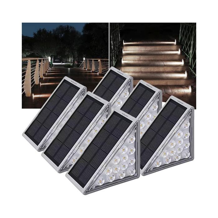 Lampe Solaire Escalier - MAX® - Étanche IP67 - 13 LED - Triangle ABS/PC Lampe Solaire Escalier - MAX® - Étanche IP67 - 13 LED - Triangle ABS/PC