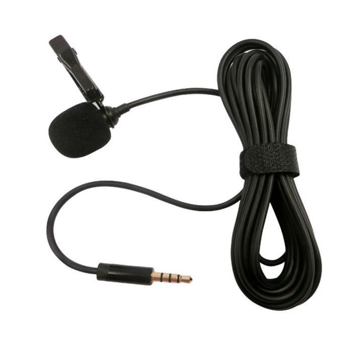 H HILABEE Clip-Cravate /à Mini-fiche De 3,5 Mm sur Microphone /à Condensateur Unidirectionnel