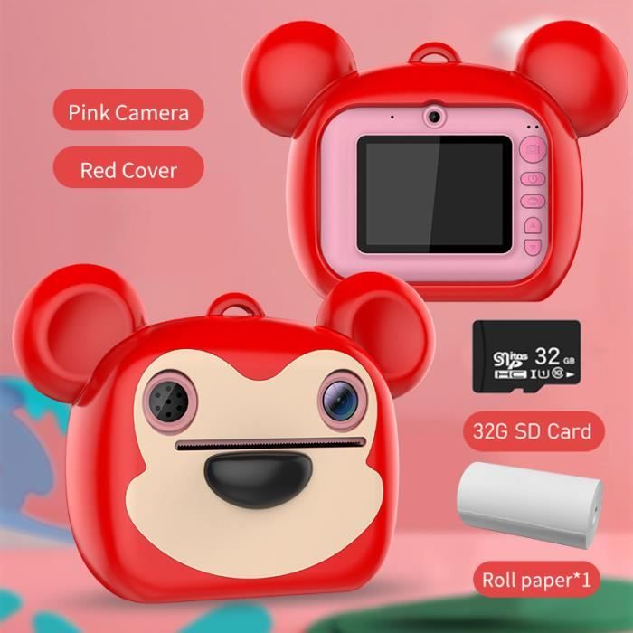 Appareil Photo Instantané Enfant – Impression Couleur 5 Teintes – 48 MP, Vidéo 1080P – Cadeau Garçon Fille 3-12 Ans - 6
