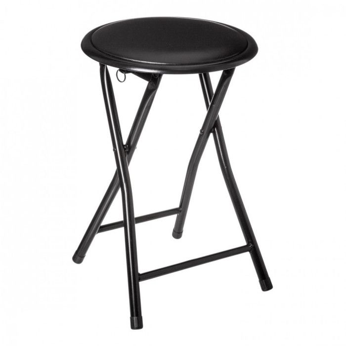 Tabouret pliant en PVC Elisa Atmosphera - Noir - Par 1 - Noir -
