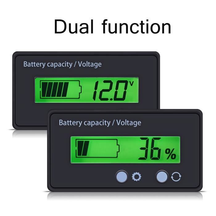 Testeur Batterie DollaTek - Voltmètre 8-120V 50A - Capacité Li-ion Lifepo4 - Affichage LCD