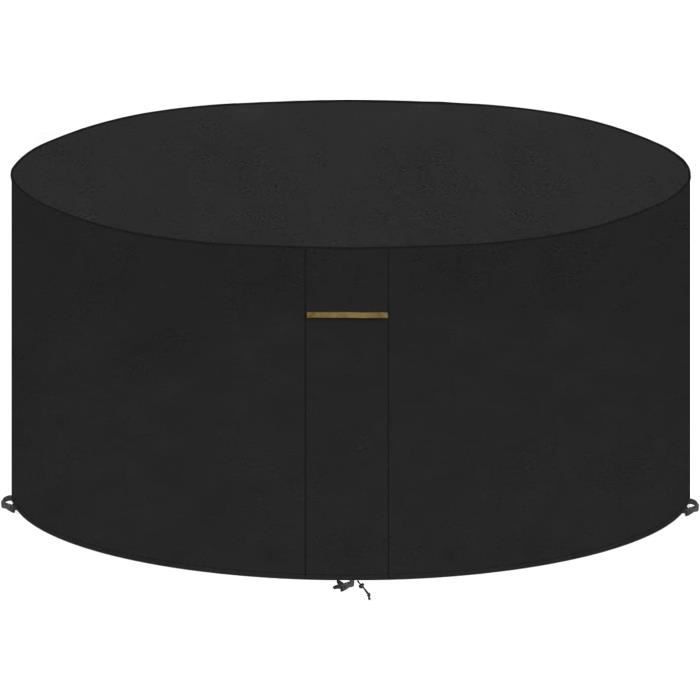 Housse De Protection Pour Meubles De Jardin 190x170x110 Cm - Tissu Oxford 600D étanche, Anti-UV, Avec Cordon De Serrage