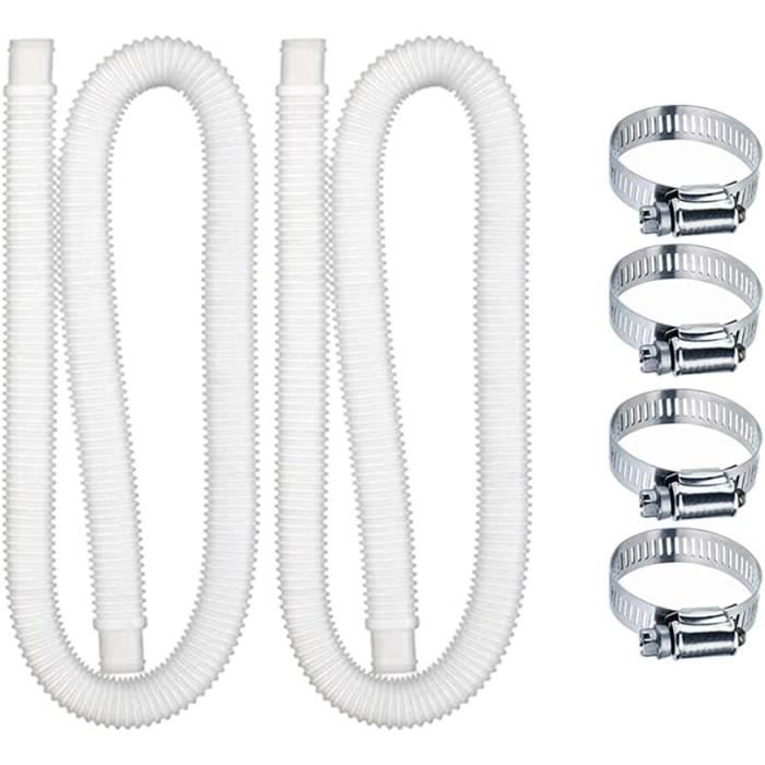 Lot De 2 Tuyaux De Rechange Pour Pompe Piscine Hors Sol - Diamètre 3,2 Cm - Longueur 1 M - Bleu - 2