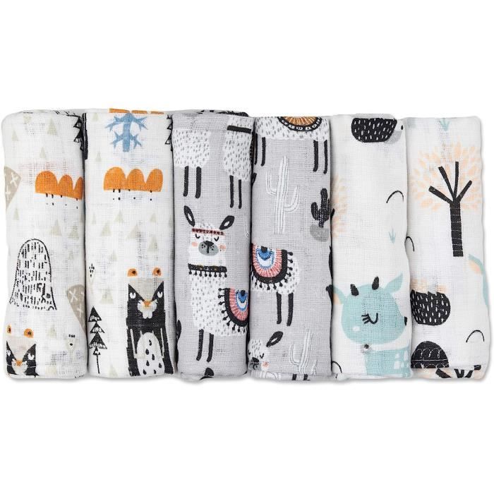 ADEN & ANAIS Lot De 3 Bavoirs Bébé En Mousseline 100% Coton Dusty Gris