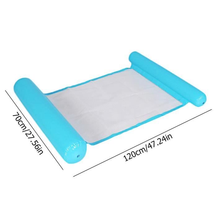Bouée Hamac Gonflable – Repose-pieds + Dossier – Maille Respirante – Plage/piscine – Adulte/enfant
