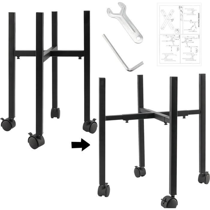 Support Pour Plantes Réglable En Fer Robuste - Porte-Pot De Fleurs Pour Pots De 20 à 32 Cm, Idéal Balcon, Jardin Et Intérieur