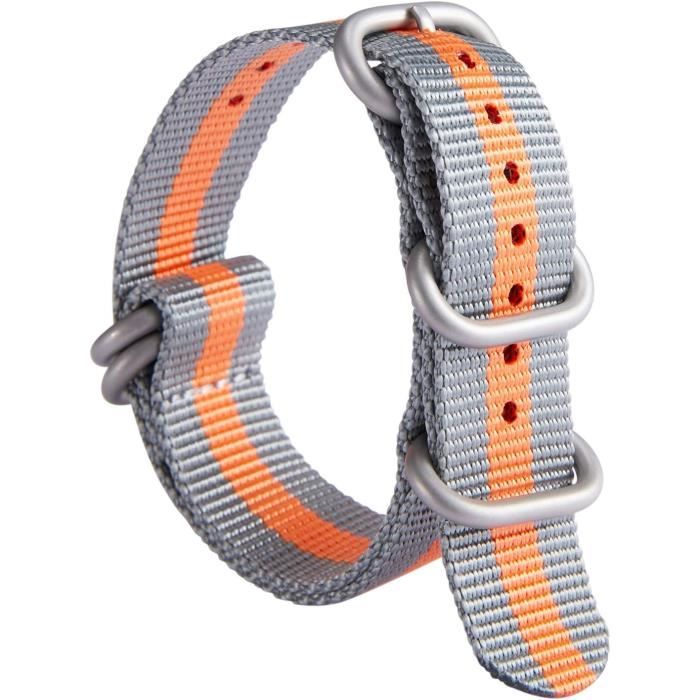 Bracelet Montres NATO Boucle Or (dorée) Bleu Navy (Marine) Violet