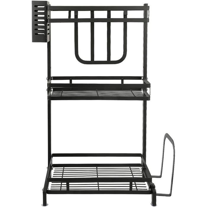 Étagère Extensible Métal Sous Lavabo – Organisateur Cuisine/Salle De Bain, Charge 55 Lbs, Forme L Étagère Extensible Métal Sous Lavabo – Organisateur Cuisine/Salle De Bain, Charge 55 Lbs, Forme L