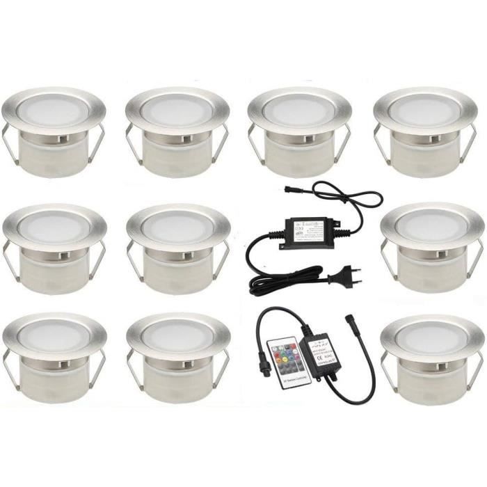 20er Set Led Einbaustrahler Rgb Treppen LED Bodenstrahler
