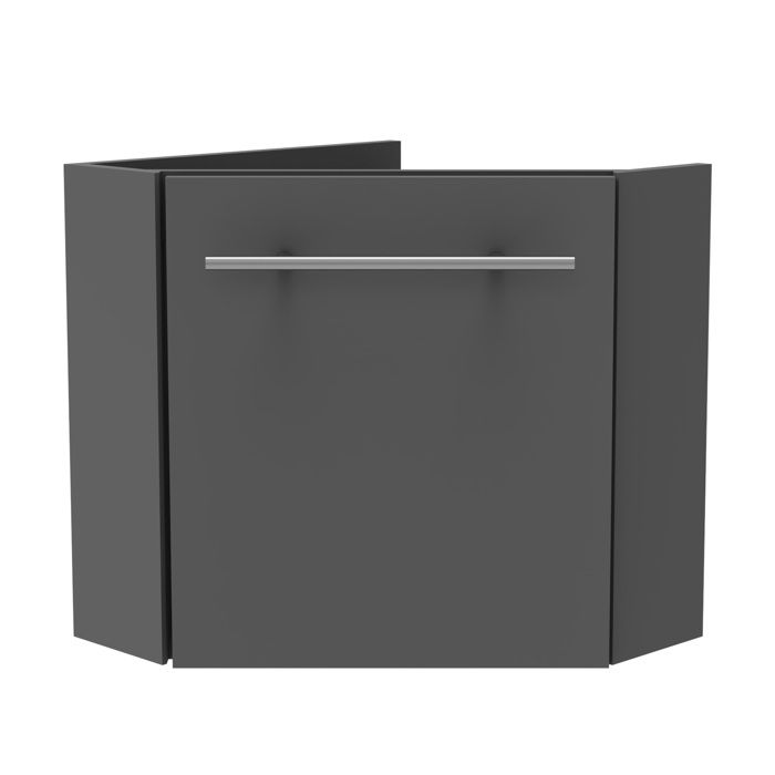 AICA Meuble de salle de bain 40cm avec tiroir meuble dangle suspendu Anthracite