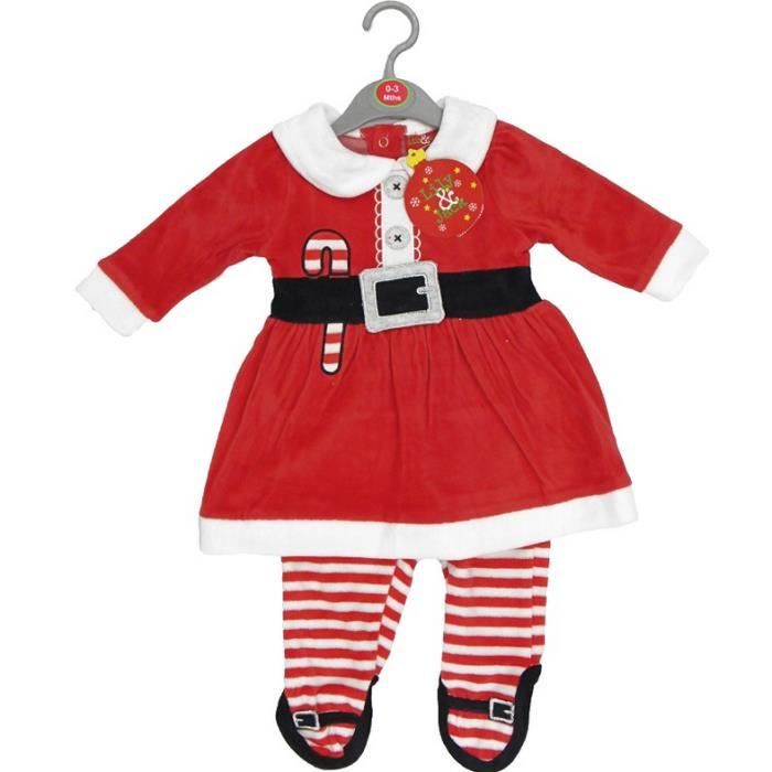 Pyjama De Noel Bebe Fille 3 6 Mois Robe Et Calecon Cdiscount Pret A Porter