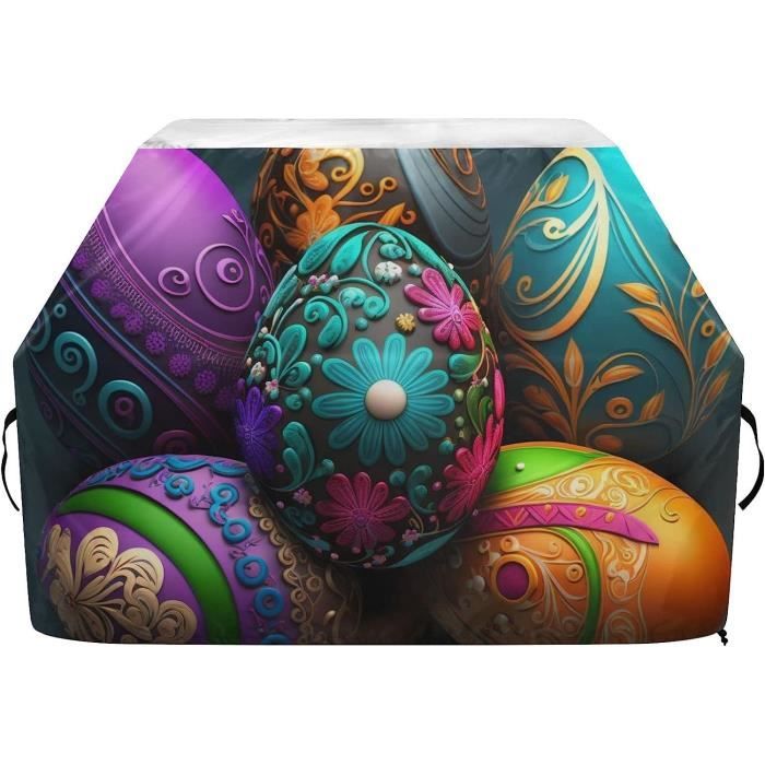 Housse De Protection Pour Chaise œuf Double - Imperméable Polyester, 230x200cm - Pour Meuble Extérieur Rotin, Noir/gris - 2