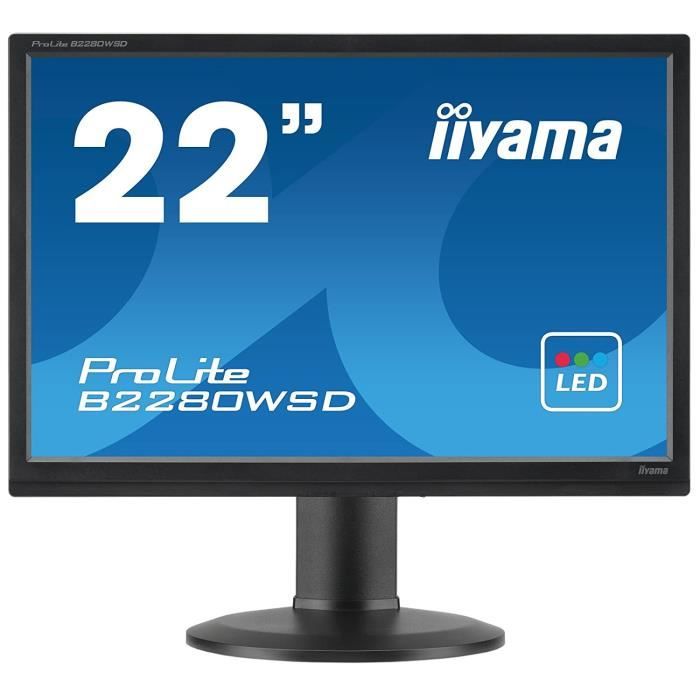 Écrans PC Iiyama B2280WSD-B1 Ecran PC sans tuner LED 22'' 1680 x 1050 Noir 29