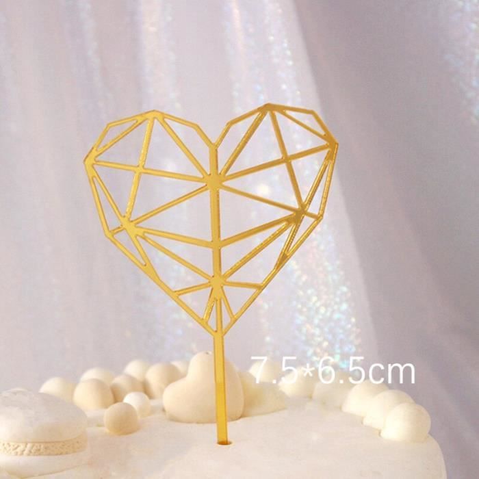 Nouveau Amour Mariage Gateau Topper Or Rouge Coeur Decoration De Gateaux Pour Anniversaire Joyeux Saint Valenti 7 Hja Cdiscount Maison