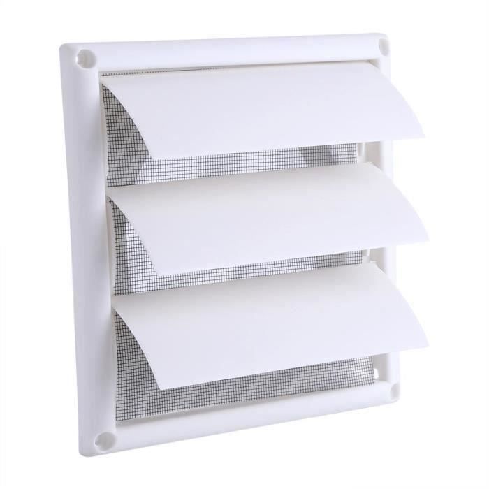 100/ mm//10,2/ cm Blanc Grille da/ération Gravity Rabat externe Ventilation Conduit Coque