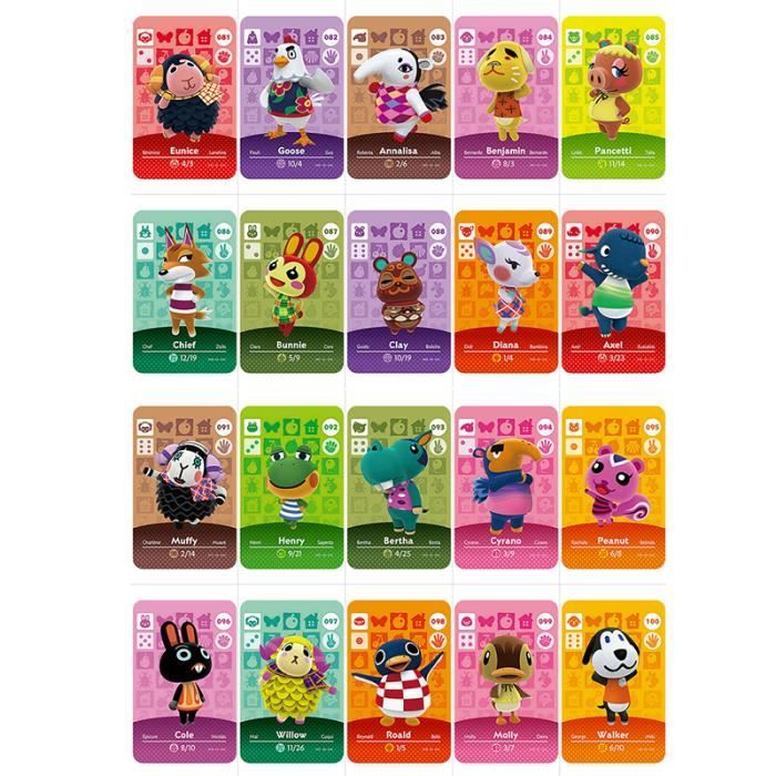 Carte Amiibo Animal Crossing, 10 pièces Prenez au hasard les cartes à  expédier, 81-160 villageois - Cdiscount Bricolage