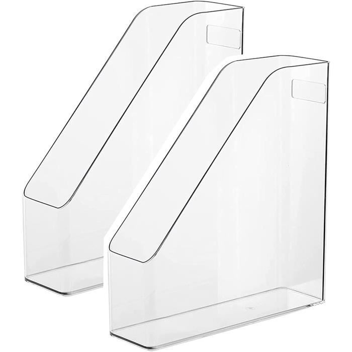 Porte-revues Pliable 4 Compartiments - Organisateur De Bureau A4, Rangement Livres, Magazines, Documents