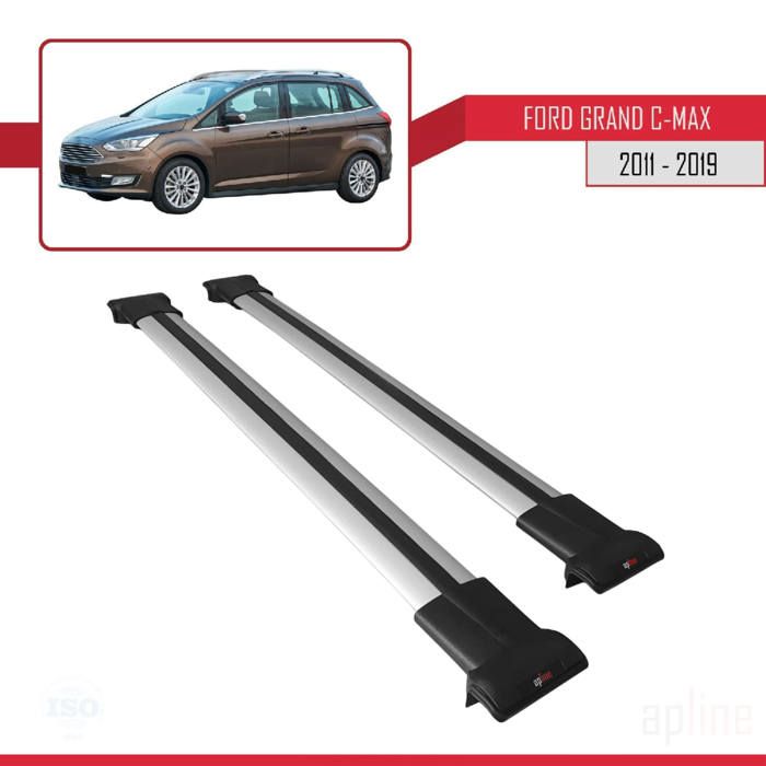 Pour Ford Grand C-Max 2011-2019 Barres de Toit Railing Porte-Bagages de voiture FLY Modèle GRIS 372